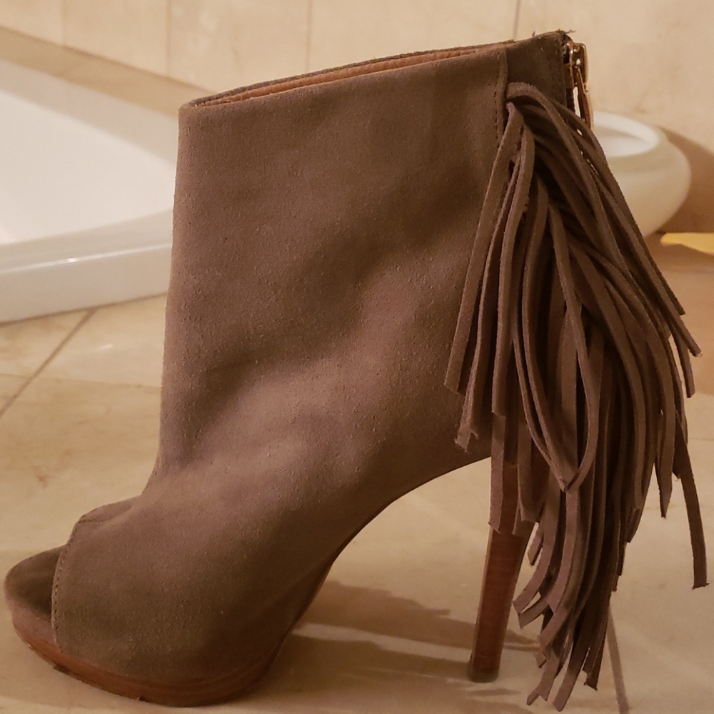 Naughty Monkey Suede Fringe Bootie